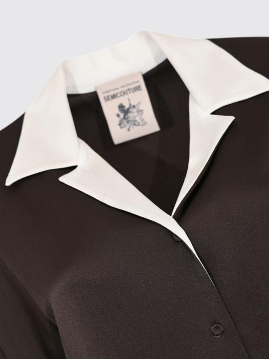 26SS 세미쿠튀르 스웨터 Y6SM07 V220 Cocoa - SEMI-COUTURE