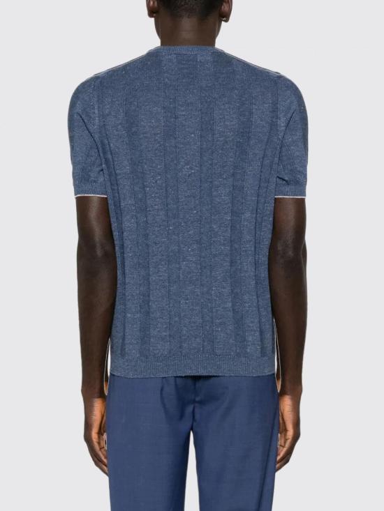 26SS 브루넬로 쿠치넬리 스웨터 M2L707800 CYZ37 Gnawed Blue - BRUNELLO CUCINELLI