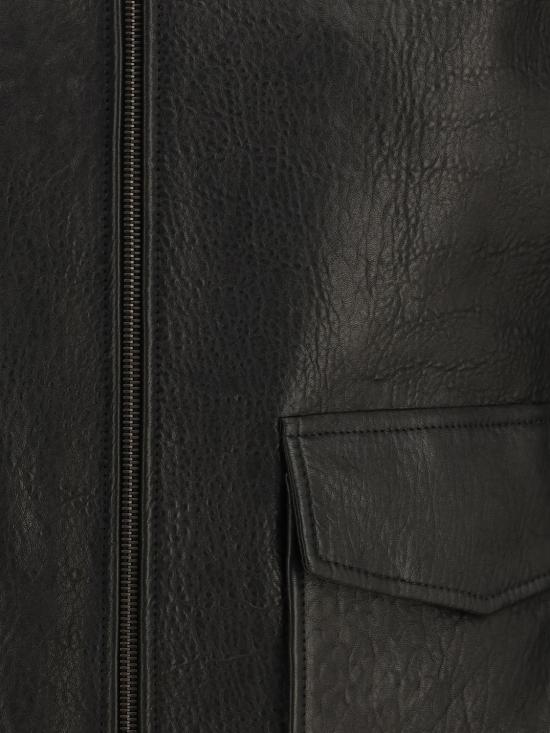 26SS 생로랑 버블 램스킨 쇼트 재킷 859948YCNF2 1000 Black - SAINT LAURENT