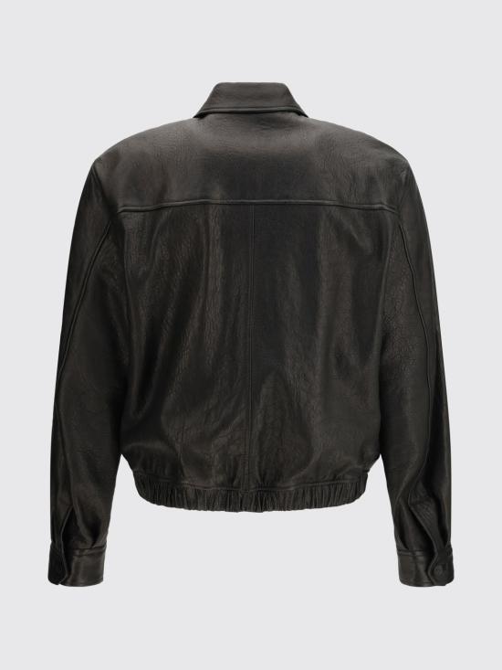 26SS 생로랑 버블 램스킨 쇼트 재킷 859948YCNF2 1000 Black - SAINT LAURENT