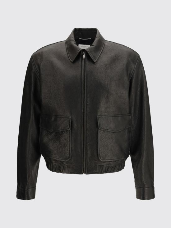 26SS 생로랑 버블 램스킨 쇼트 재킷 859948YCNF2 1000 Black - SAINT LAURENT