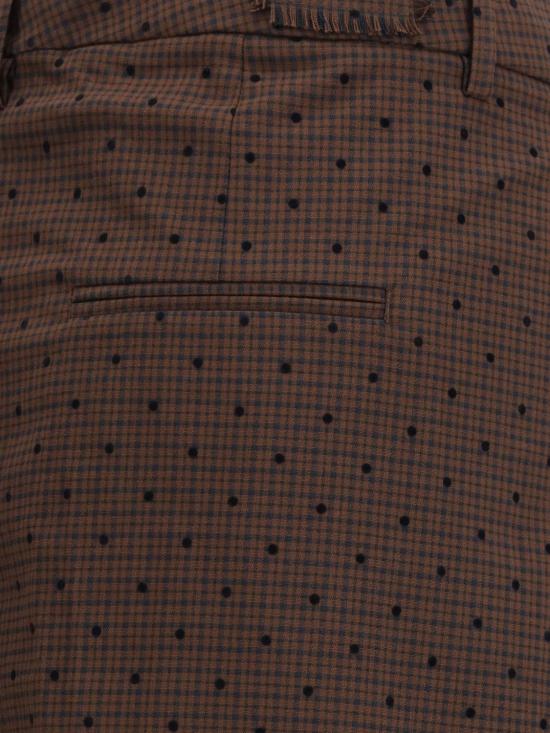 26SS 가니 플록 체크 크로스오버 팬츠 A1080035 979 Coffee - GANNI