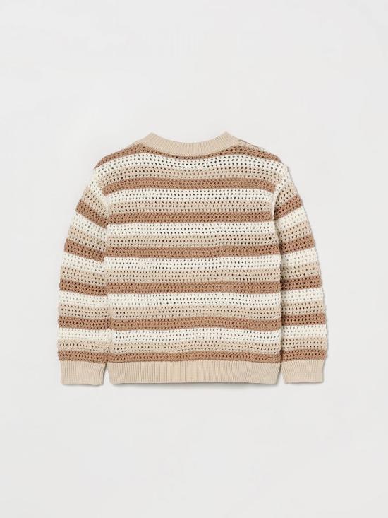 26SS [키즈] 엠포리오 아르마니 풀오버 EB001267AF23413 F1041 Beige - EMPORIO ARMANI