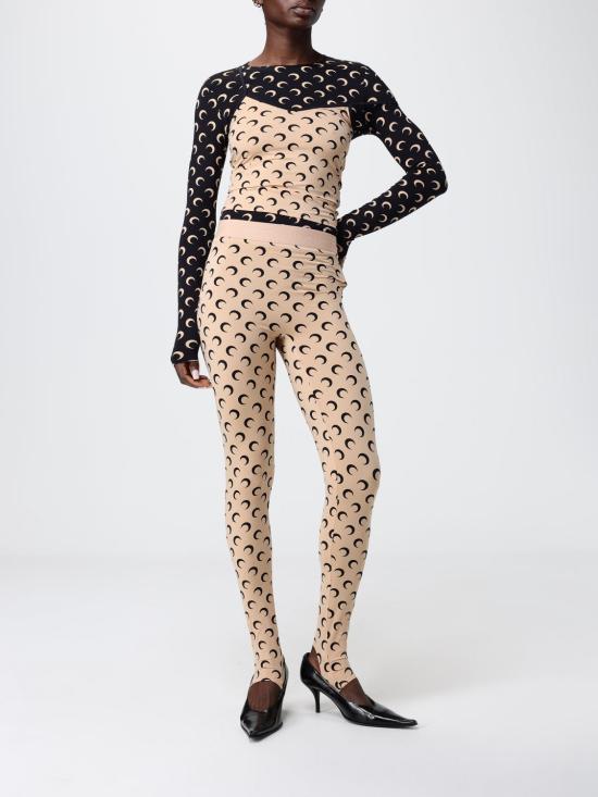 26SS 마린세르 크레센트 문 프린트 긴팔 티셔츠 WTS006ACJER0001 IT99 Black - MARINE SERRE