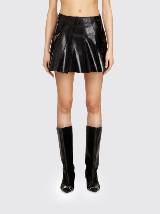 26SS 디젤 Short pleated coated suiting 스커트 A209910SLCF 93R Black