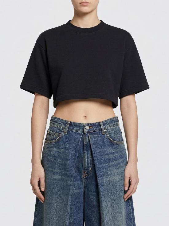 26SS 발렌시아가 반팔 티셔츠 871735TUVA2 1000 Black