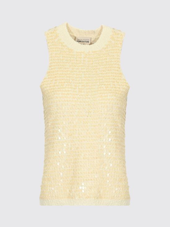 26SS 세미쿠튀르 민소매 티셔츠 Y6SG01 PLT09 Ecru - SEMI-COUTURE