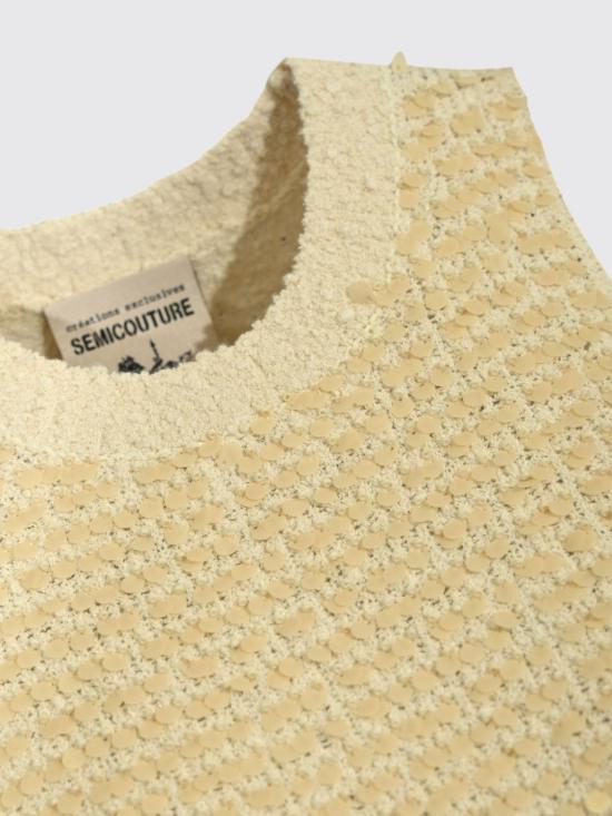 26SS 세미쿠튀르 민소매 티셔츠 Y6SG01 PLT09 Ecru - SEMI-COUTURE