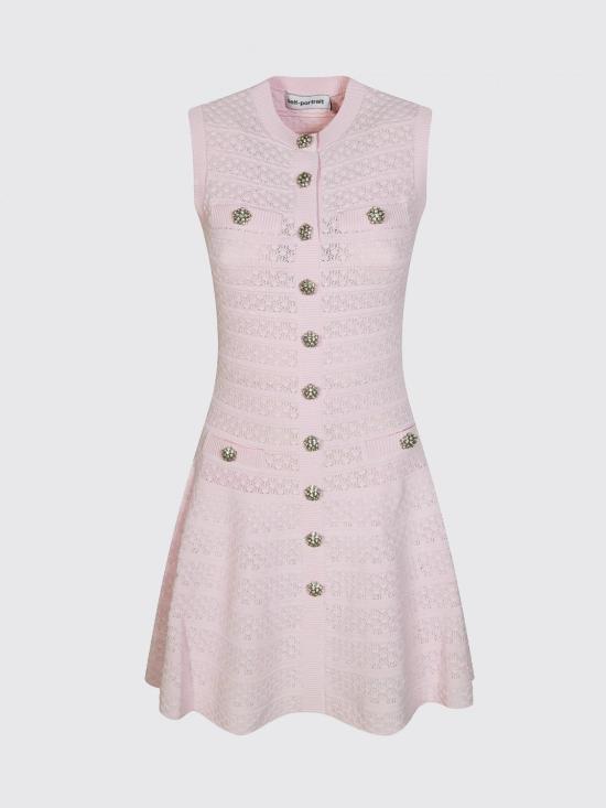 26SS 셀프 포트레이트 롱 원피스 SS26063SP Pink - SELF PORTRAIT