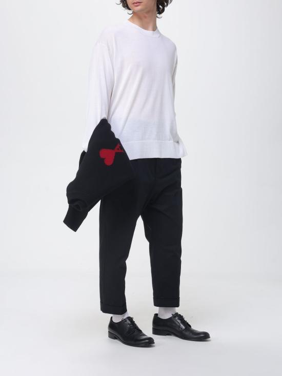 26SS 아미 빅 하트 울 크루넥 스웨터 UKS838018 009 Black - AMI