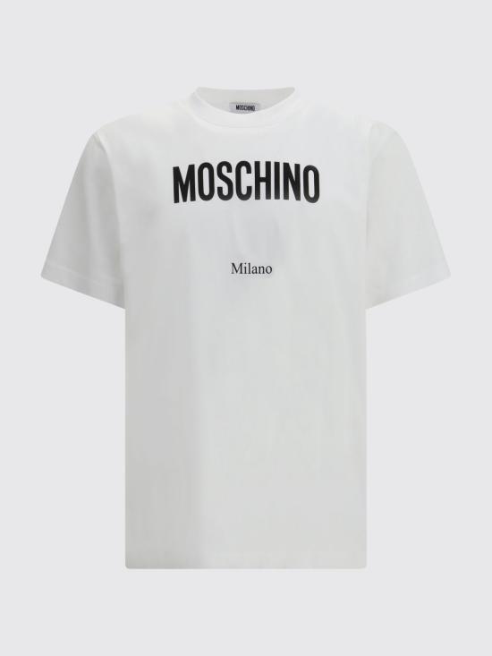 26SS 모스키노 반팔 티셔츠 261ZZV07130241 1001 White - MOSCHINO