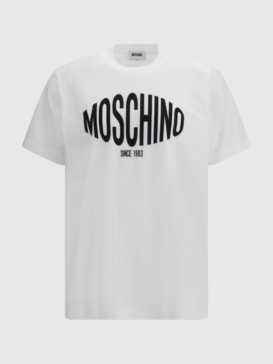 26SS 모스키노 반팔 티셔츠 261ZZA07020241 1001 White - MOSCHINO