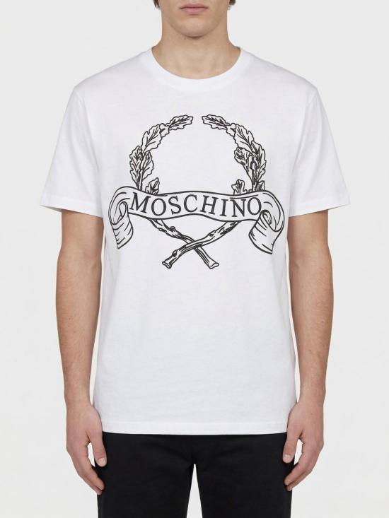 26SS 모스키노 반팔 티셔츠 261ZZA07220241 1001 White