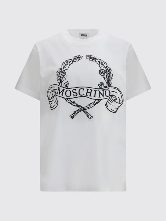 26SS 모스키노 반팔 티셔츠 261ZZA07220241 1001 White - MOSCHINO
