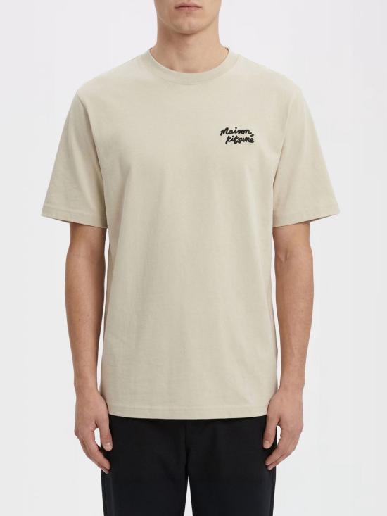 26SS 메종키츠네 핸드라이팅 컴포트 티셔츠 MM00126KJ7025 0304 Beige