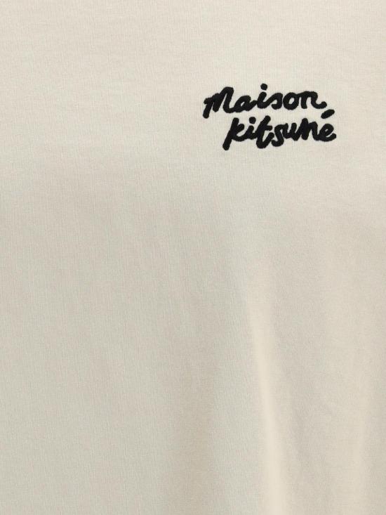 26SS 메종키츠네 핸드라이팅 컴포트 티셔츠 MM00126KJ7025 0304 Beige - MAISON KITSUNE
