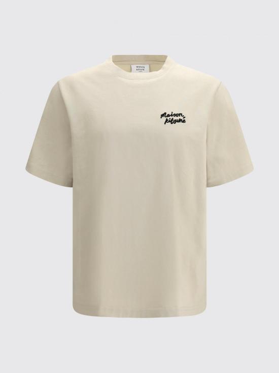26SS 메종키츠네 핸드라이팅 컴포트 티셔츠 MM00126KJ7025 0304 Beige - MAISON KITSUNE