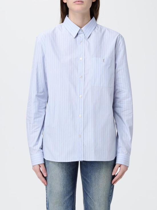 26SS 생로랑 셔츠 861080Y7J66 4427 Gnawed Blue