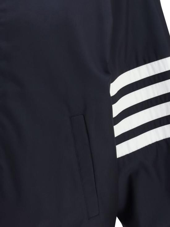 26SS 톰브라운 샤이니 립스탑 래글런 4바 트랙 재킷 MJU583CF1095 415 Navy - THOM BROWNE