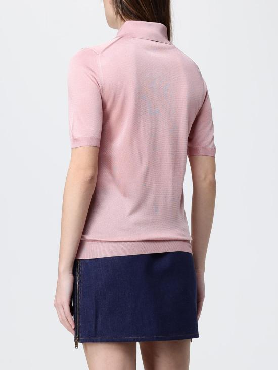 26SS 펜디 샤이니 비스코스 폴로 셔츠 FZXE82AW4V F1W0S Pink - FENDI