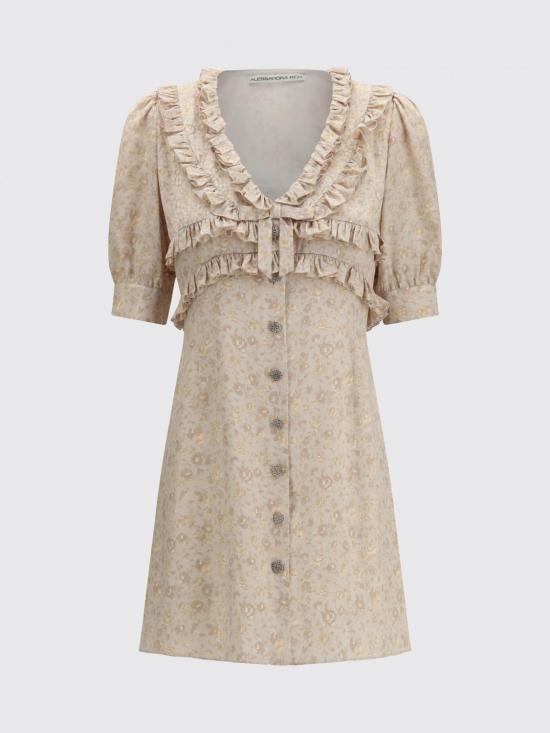 26SS 알레산드라리치 롱 원피스 FABX4297F4670 1682 Yellow Cream - ALESSANDRA RICH