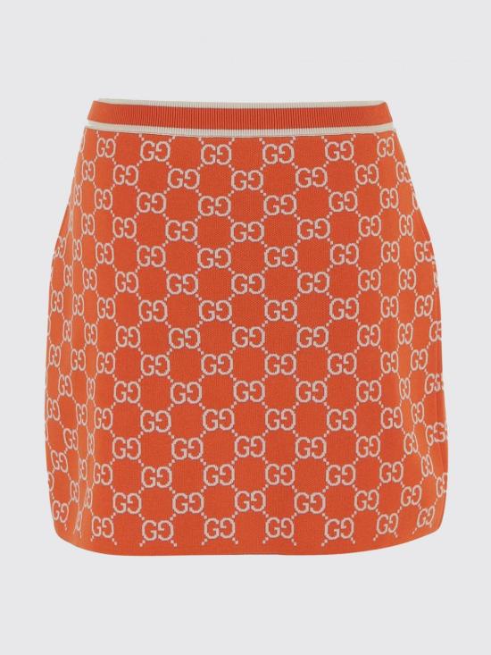 26SS 구찌 숏 스커트 856264XKE0M 6027 Orange - GUCCI