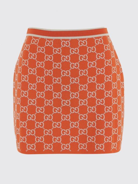 26SS 구찌 숏 스커트 856264XKE0M 6027 Orange - GUCCI