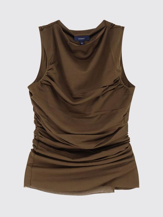 26SS 쉐르 민소매 티셔츠 TSH0624IRINA KAK10 Kaki - SOEUR