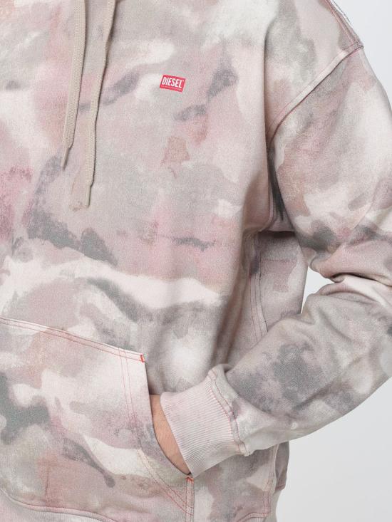 26SS 디젤 후드 티셔츠 A202160WFCX 5DGA Sand - DIESEL