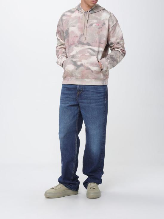 26SS 디젤 후드 티셔츠 A202160WFCX 5DGA Sand - DIESEL