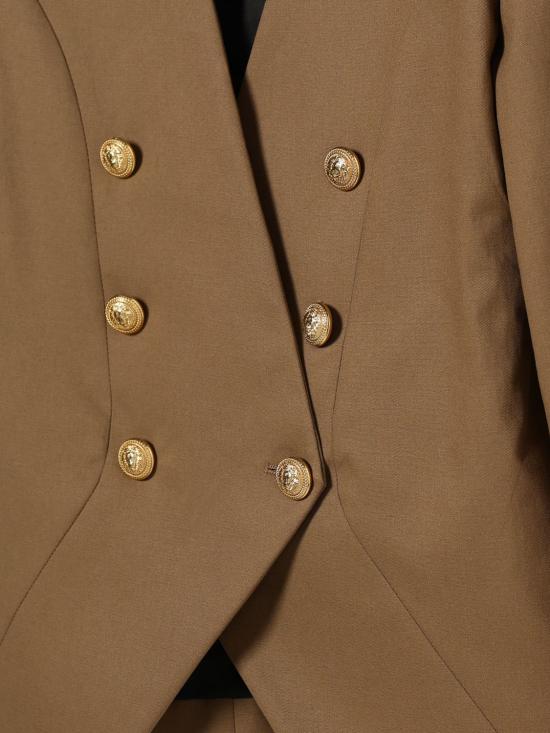 26SS [키즈] 발망 캐주얼 자켓 BY2A24G0197 315 Brown - BALMAIN