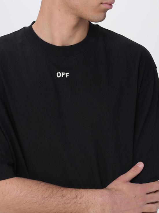 26SS 오프화이트 반팔 티셔츠 44MAA120S26J00Y 0001 Black - OFF WHITE