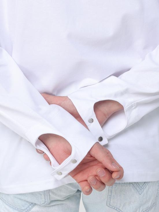 26SS 디젤 T-KAUKO 바이커 넥 스트랩 티셔츠 A229820DECG 100 White - DIESEL