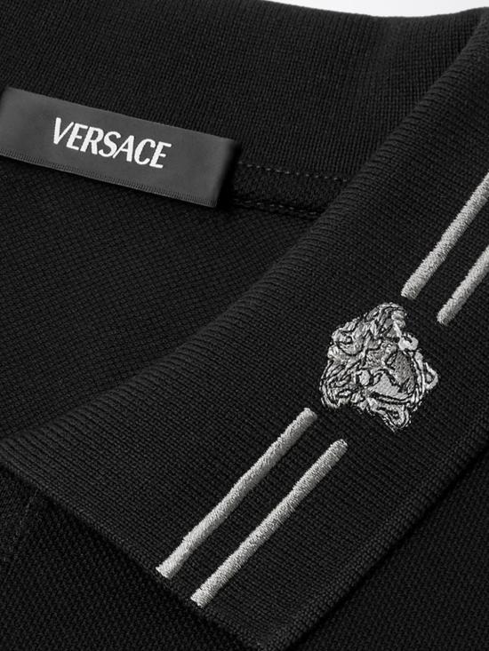 26SS 베르사체 폴로 티셔츠 10139061A13463 1B000 Black - VERSACE