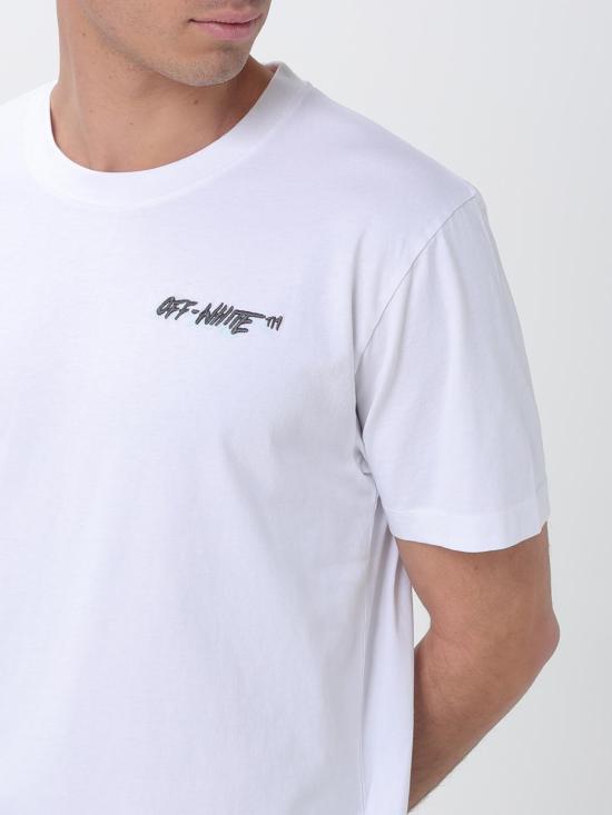 26SS 오프화이트 반팔 티셔츠 44MAA027S26J00 9100 White - OFF WHITE