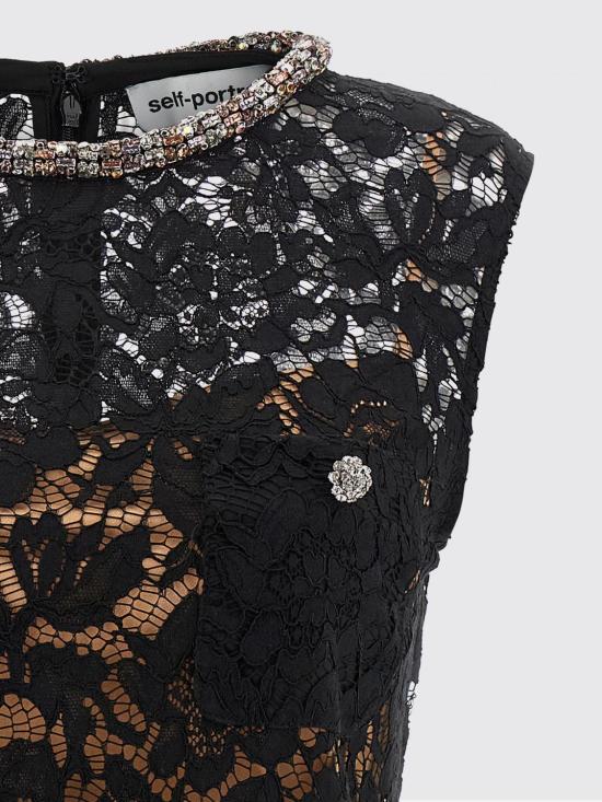 26SS 셀프 포트레이트 롱 원피스 SS26164SBB Black - SELF PORTRAIT