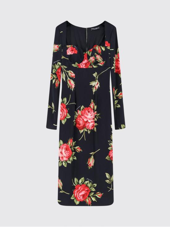 26SS 돌체앤가바나 롱 원피스 F610FTFSICD HN5ZN Black - DOLCE & GABBANA