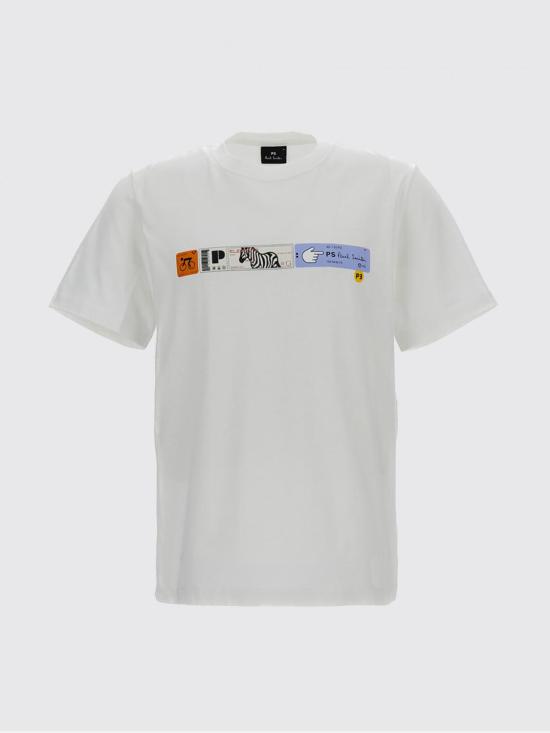 26SS 폴 스미스 지브라 패치 반팔 M2R011RVP5797 01 White - PAUL SMITH