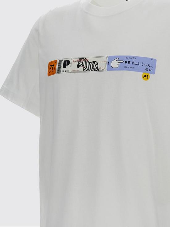 26SS 폴 스미스 지브라 패치 반팔 M2R011RVP5797 01 White - PAUL SMITH