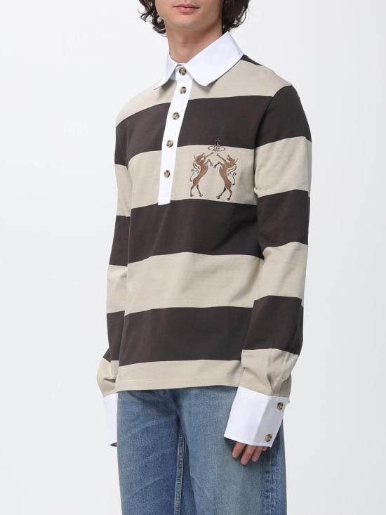 26SS 비비안웨스트우드 폴로 티셔츠 2H01000WJ00B3 D101 Brown - VIVIENNE WESTWOOD