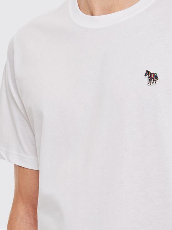 26SS 폴 스미스 지브라 패치 반팔 M2R011RKZEBRA4 01 White - PAUL SMITH