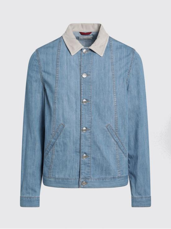 26SS 브루넬로 쿠치넬리 데님 블루종 MH2636914 CEH25 Blue 1 - BRUNELLO CUCINELLI