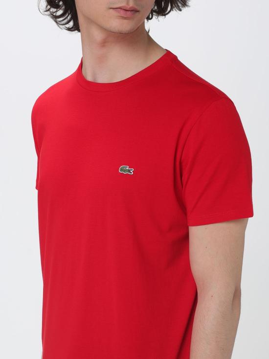 26SS 라코스테 피마 코튼 저지 크루넥 티셔츠 TH6709 240 Red - LACOSTE