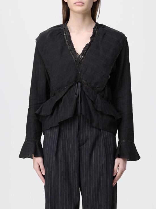 26SS 이자벨마랑에뚜왈 블라우스 HT0783FAD1J11E 01BK Black