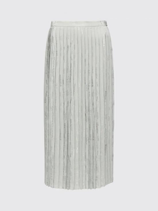 26SS MM6 메종마르지엘라 플리티드 미디 스커트 S52MA0199M35737 001J Grey - MM6 MAISON MARGIELA