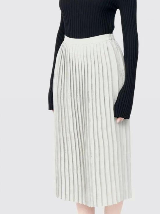 26SS MM6 메종마르지엘라 플리티드 미디 스커트 S52MA0199M35737 001J Grey - MM6 MAISON MARGIELA