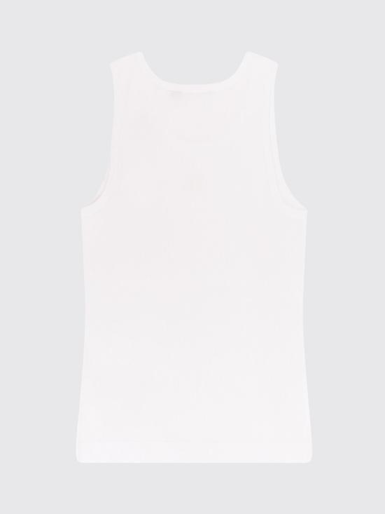 26SS 돌체앤가바나 DG 자수 & 라인스톤 립 탱크탑 F8V40ZGDDL8 W0800 White - DOLCE & GABBANA