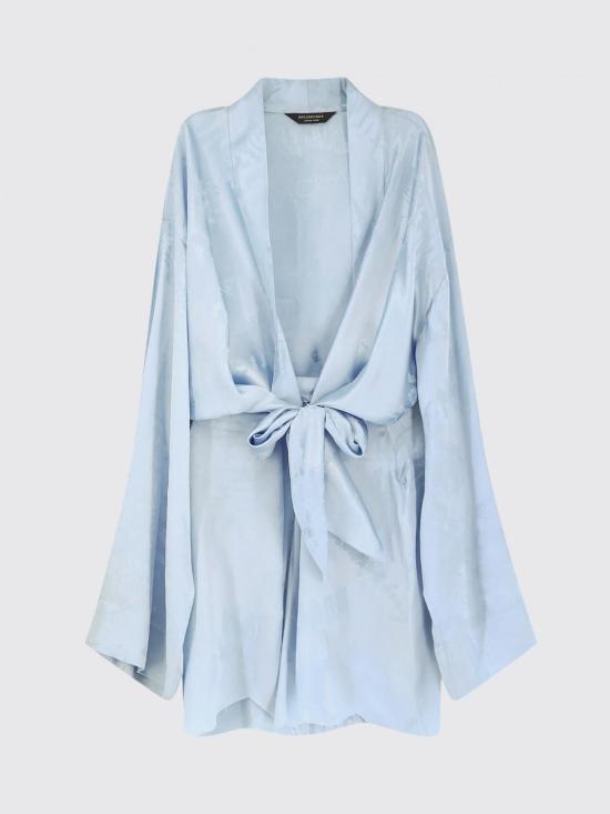 26SS 발렌시아가 롱 원피스 857327TTN10 5840 Blue - BALENCIAGA