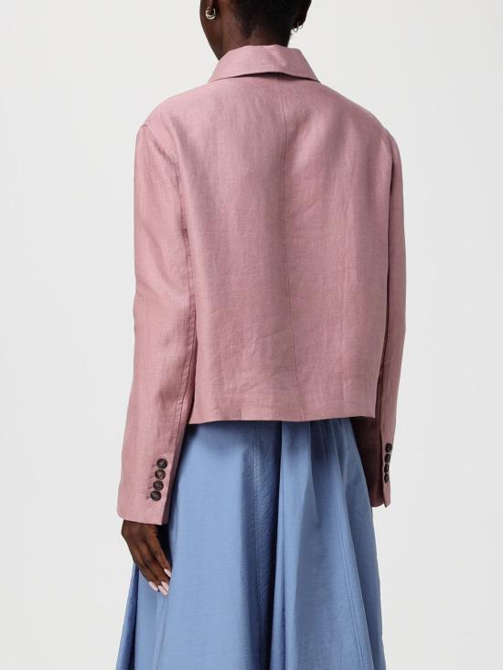 26SS 브루넬로 쿠치넬리 리넨 다이어고널 재킷 MH5277581 C9399 Pink - BRUNELLO CUCINELLI