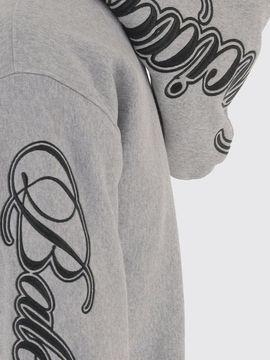26SS 발렌시아가 커시브 레귤러 핏 집업 후디 851236TTVM8 2569 Grey - BALENCIAGA